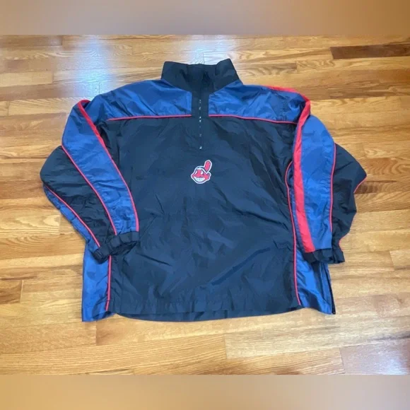 90s Cleveland Indians Windbreaker jacket rare vintage Carl banks g-iii starter - Picture 1 of 7